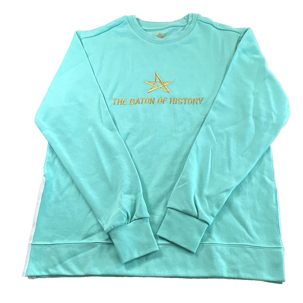 Made In Korea Sweatshirt Sz 95 Mint Green Bravery Courage Confidence Streetwear